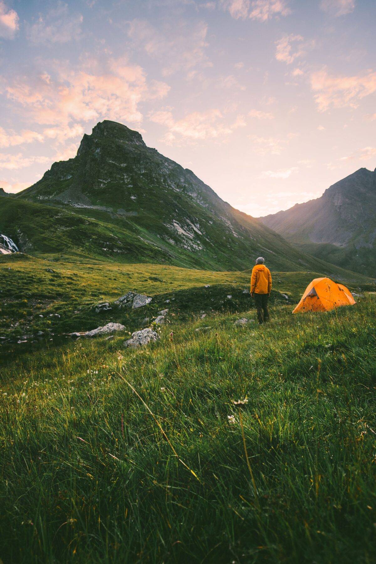 Man next to a mountain